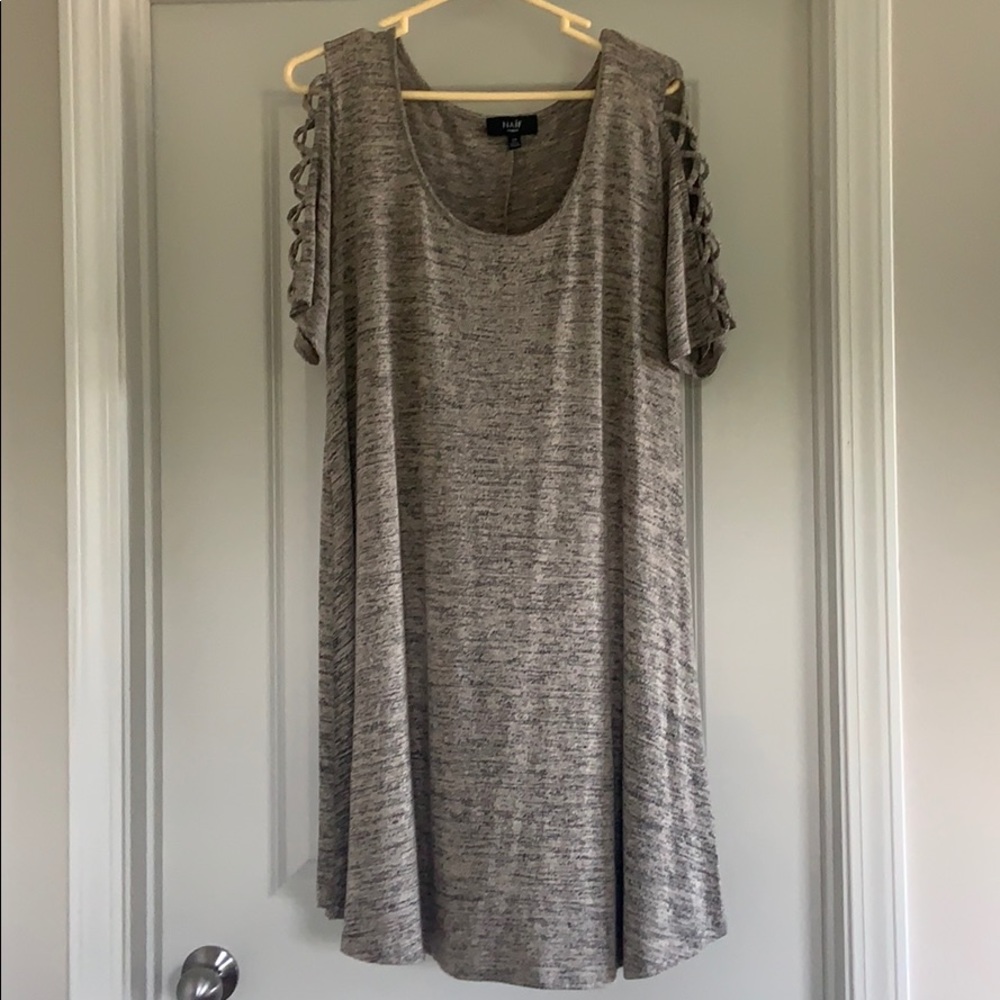 Tan t-shirt dress